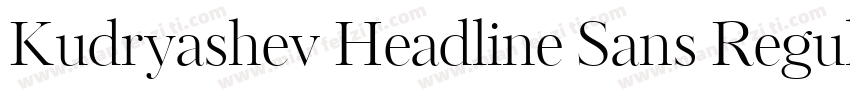 Kudryashev Headline Sans Regular字体转换
